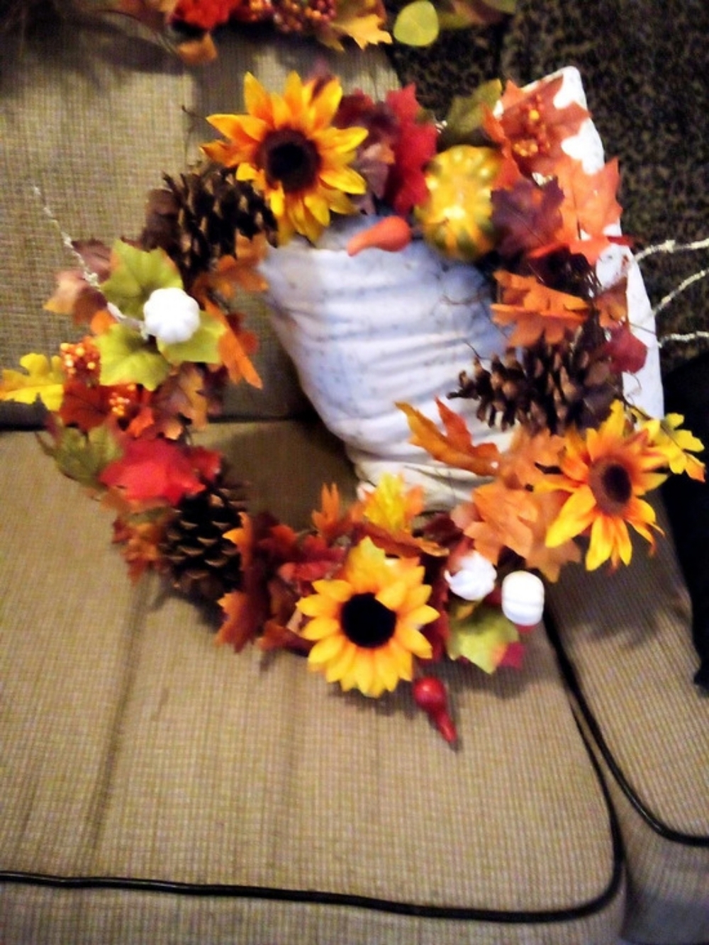 Autumn Harvest Floral Wreath 19" Diameter
